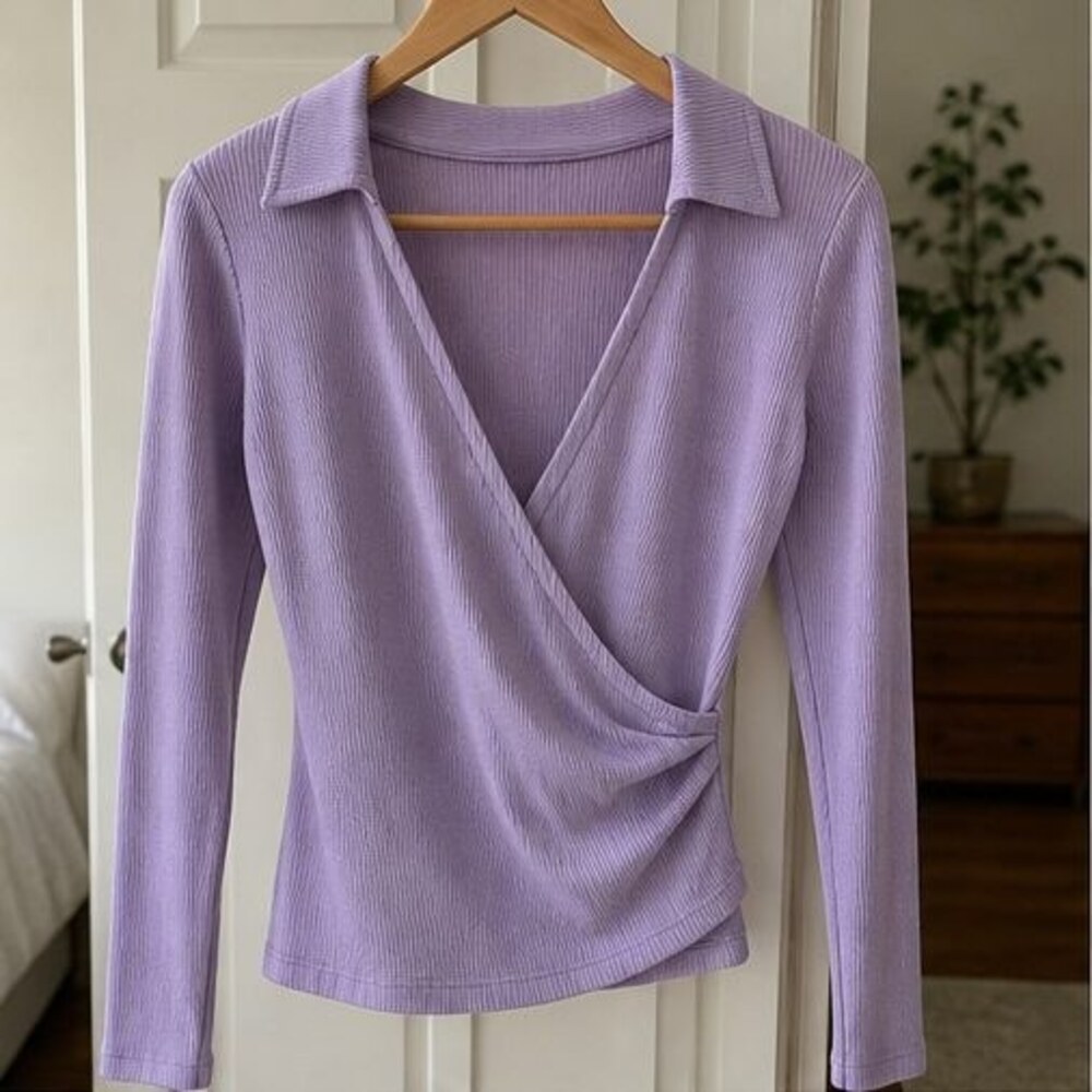 Lilac Smocked Top